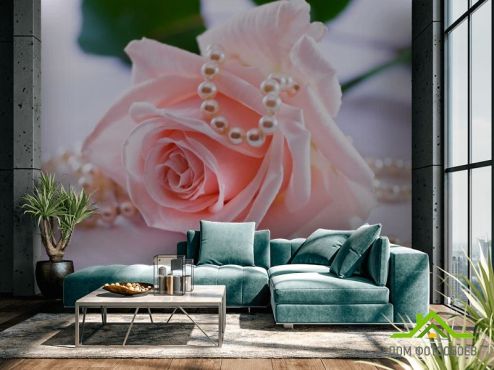 выбрать Фотообои роза и бусы Фотообои Цветы на стену