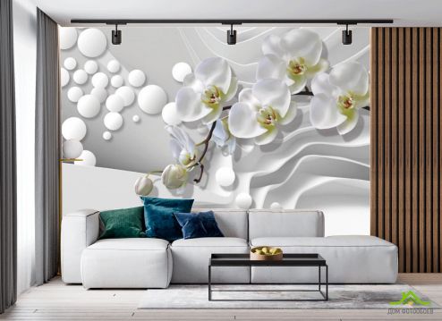 выбрать Фотообои 3д орхидеи Фотообои в гостиную на стену