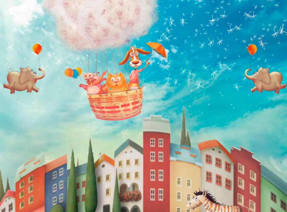 выбрать Фотообои Городок Фотообои Little kids на стену