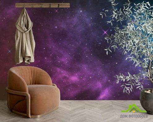 выбрать Фотообои Фиолетовое звёздное небо Фотообои Космос на стену