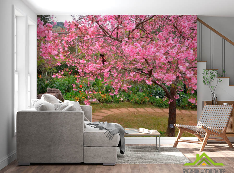 выбрать Фотообои Цветущие вишни Каталог фотообоев на стену