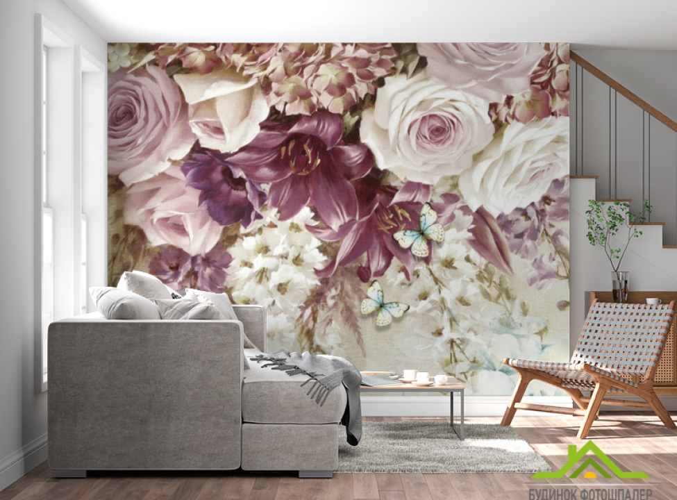 выбрать Фотошпалери асорті з квітів Фотошпалери Квіти на стіну