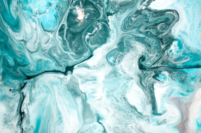 Фотообои Fluid art бирюза