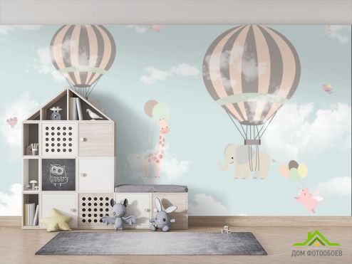 выбрать Фотообои Воздушные шары Фотообои в детскую на стену