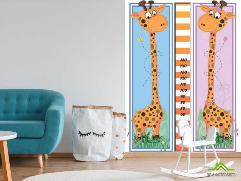 выбрать Фотообои 2 жирафа Фотообои для малышей на стену