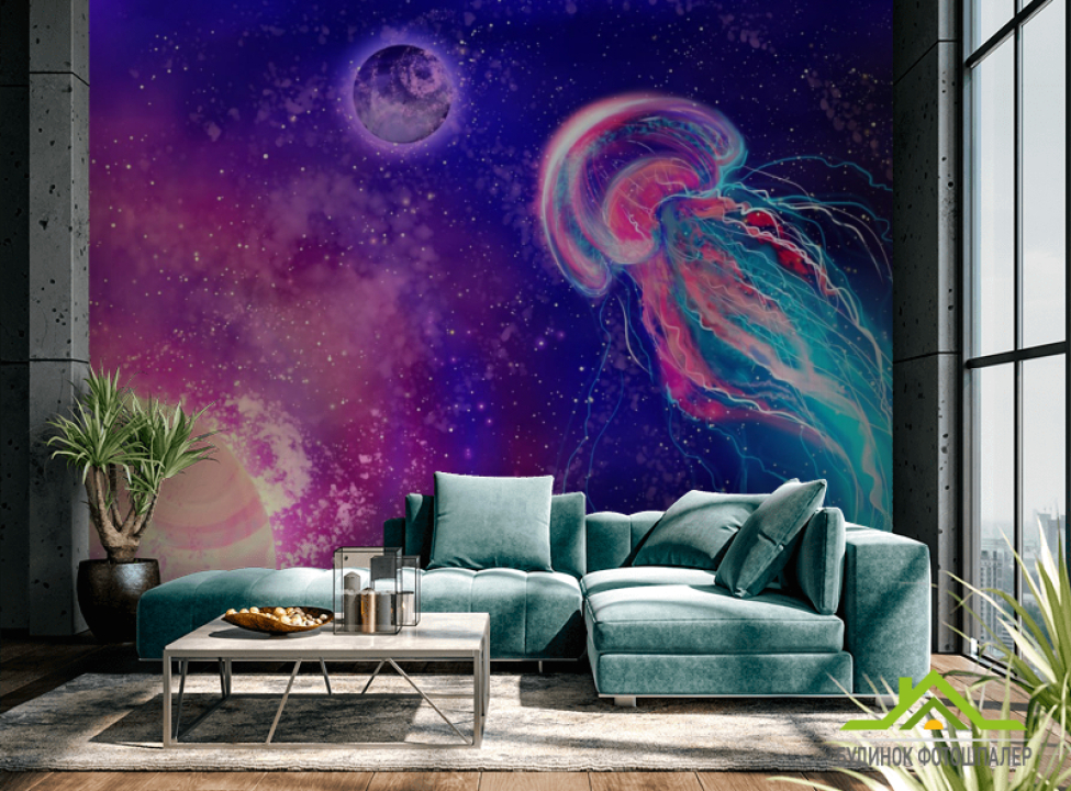 выбрать Фотошпалери Космічна медуза Каталог фотошпалер на стіну