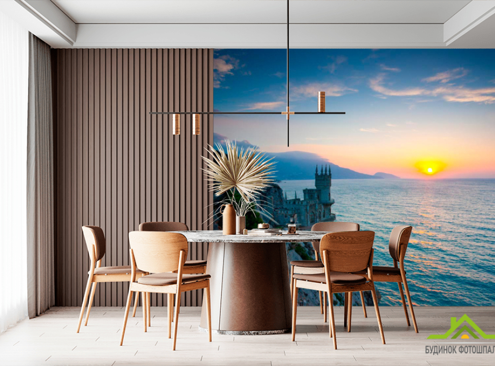 выбрать Фотошпалери Замок у заході сонця Фотошпалери Море на стіну