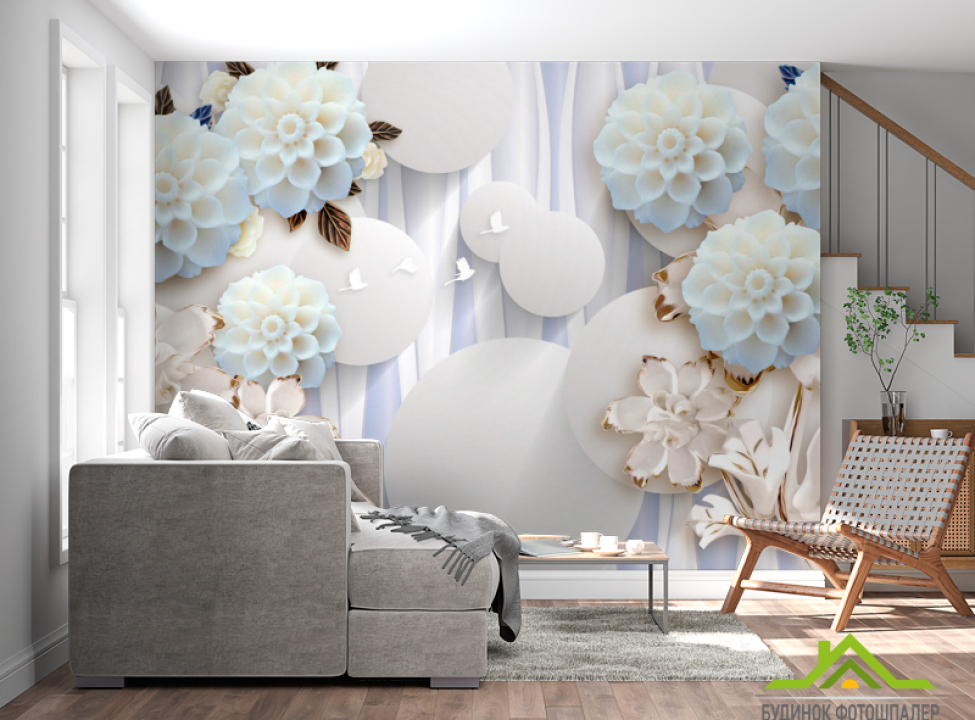 выбрать Фотообои Фарфоровые цветы Каталог фотообоев на стену