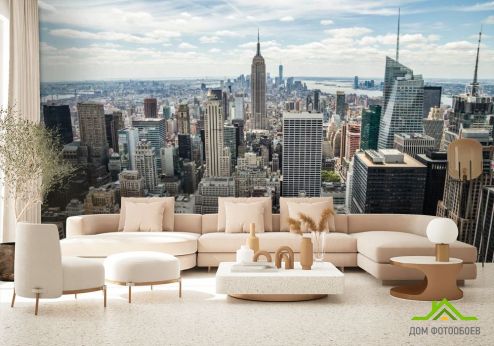 выбрать Фотообои Вид на Манхеттен Фотообои Фотообои Города: горизонталная, горизонтальная ориентация на стену