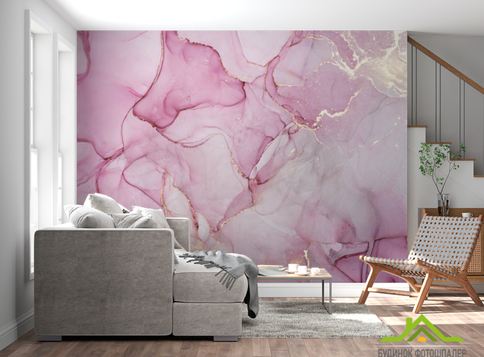 выбрать Фотообои розовый флюид арт Фотообои Fluid art на стену