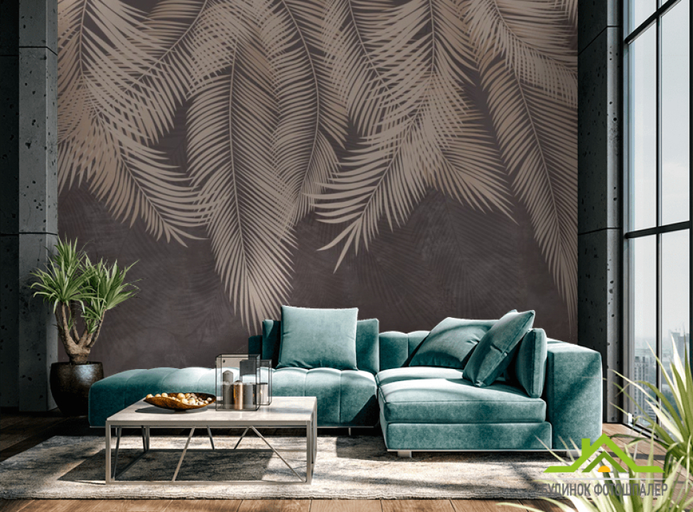 выбрать Фотообои Коричневые листья с потолка Каталог фотообоев на стену