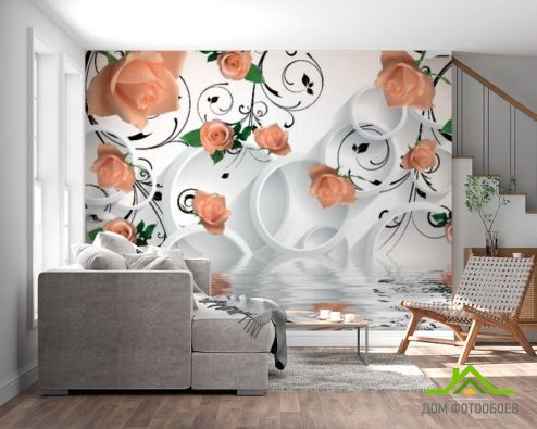 выбрать Фотообои 3D розы Фотообои 3Д на стену