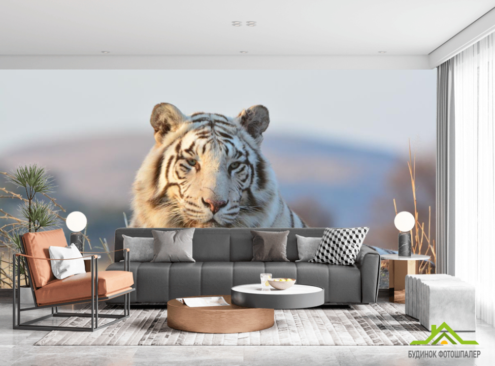 выбрать Фотошпалери білий тигр Каталог фотошпалер на стіну