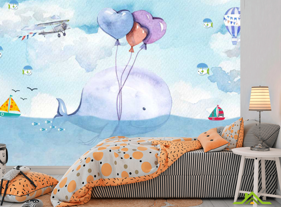 выбрать Фотообои Кит с воздушным шариком Фотообои Little kids на стену