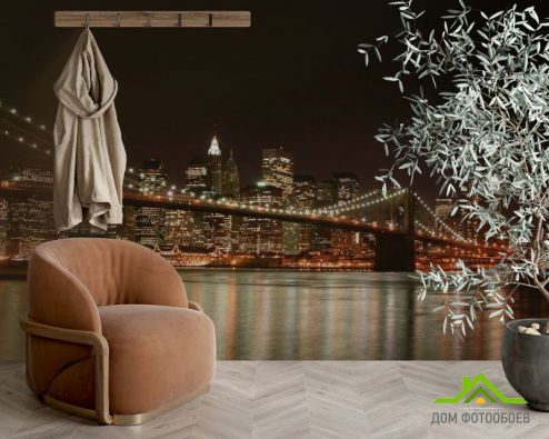 выбрать Фотообои Спокойный мост New York Фотообои Фотообои Города: горизонталная, горизонтальная ориентация на стену