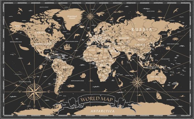 Фотошпалери карта світу