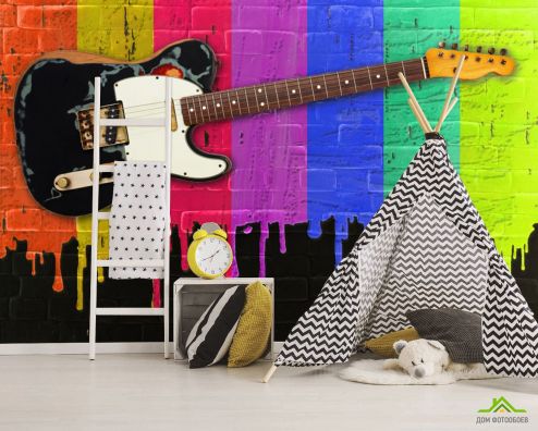 выбрать Фотообои Принт с гитарой Фотообои для подростка на стену