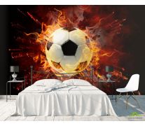 Фотообои Мяч в огне
