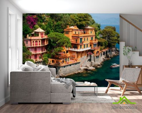 выбрать Фотообои Лигурийское побережье Италии Фотообои Фотообои Города: фото, разноцветный  на стену