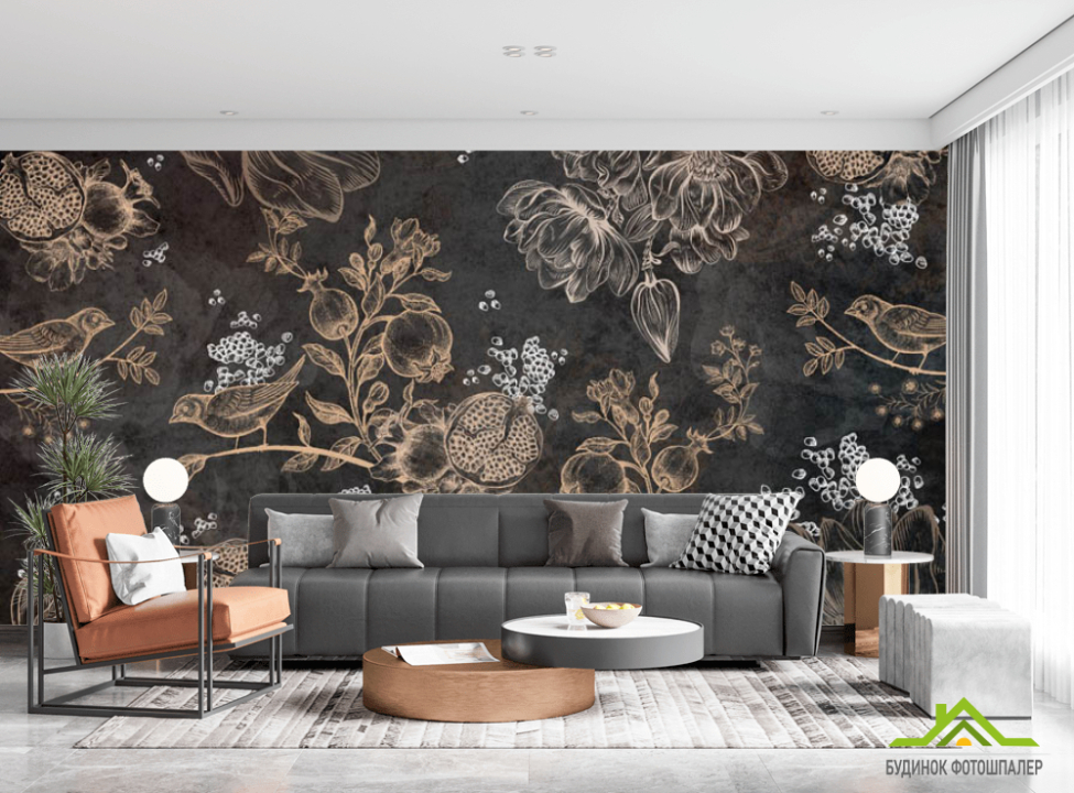 выбрать Фотошпалери коричневі квіти Фотошпалери Квіти на стіну