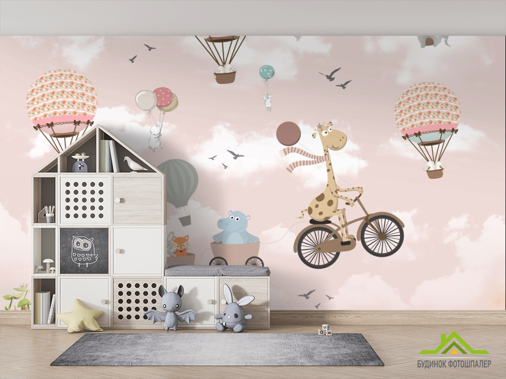 Фотошпалери тварини на повітряній кульці