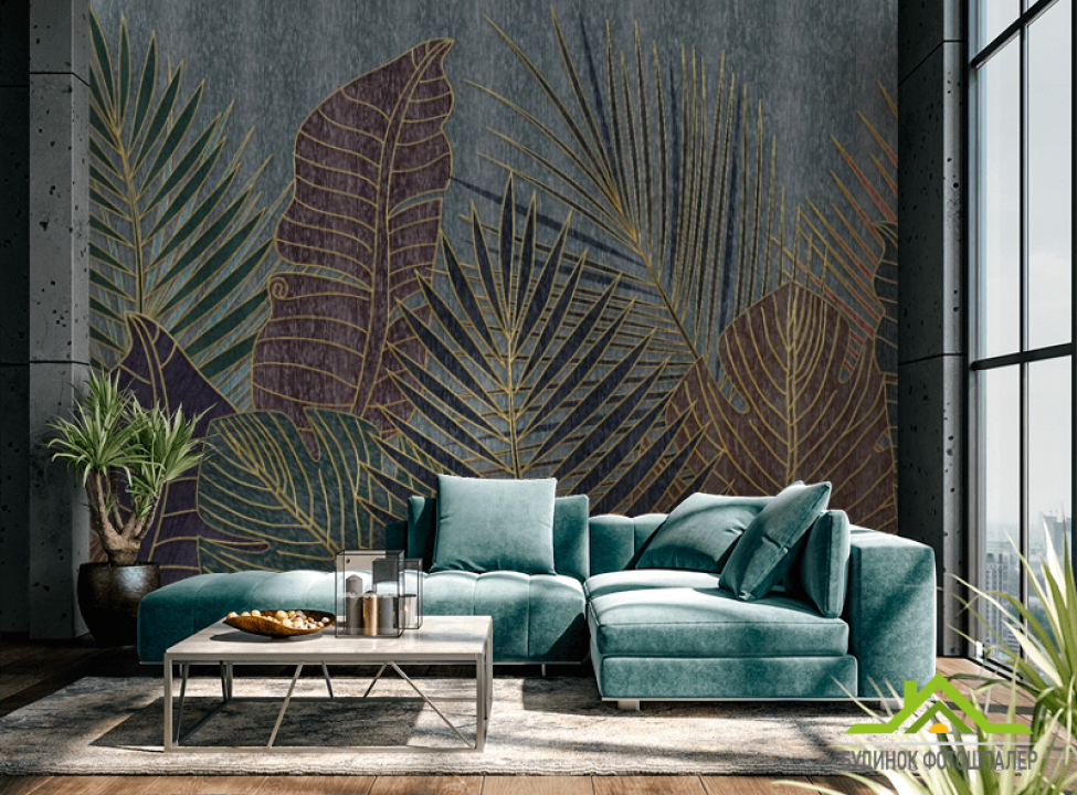 выбрать Фотошпалери 3Д тропічні листя Каталог фотошпалер на стіну