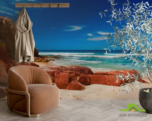 выбрать Фотообои Валуны на берегу Фотообои Фотообои Пляж: горизонталная, горизонтальная ориентация на стену
