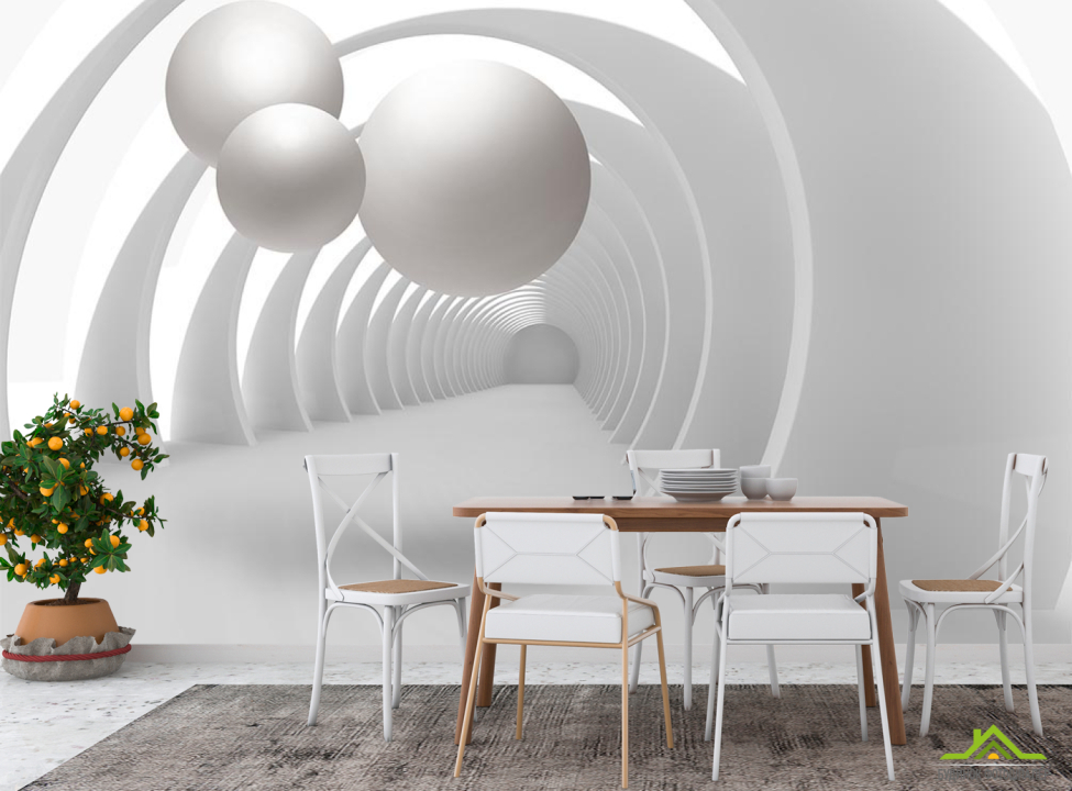 выбрать Фотошпалери Стереоскопічні кола Кухня (Студія): картинка на стіну