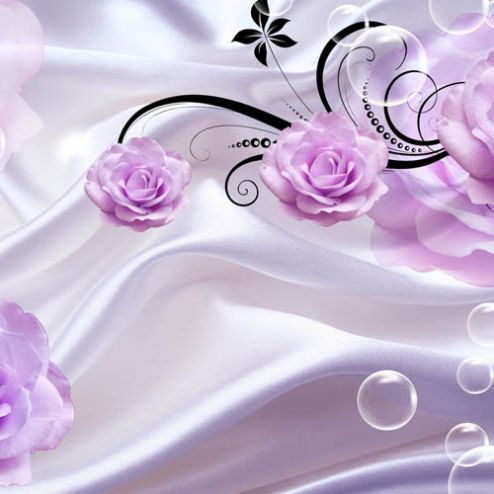 выбрать Фотообои 3д розы Фиолетовые фотообои на стену