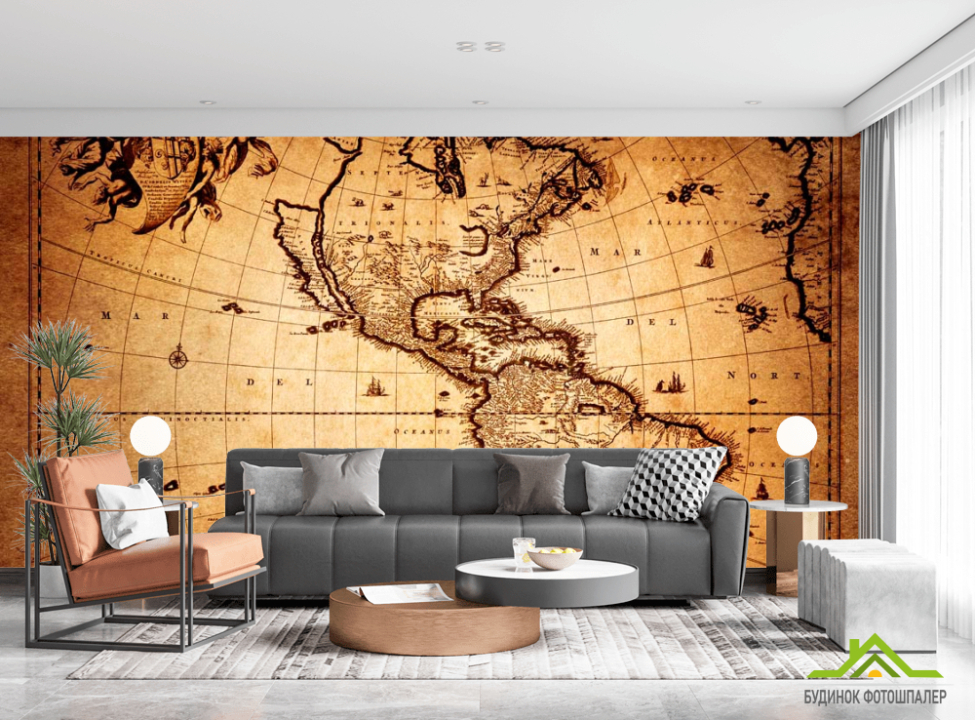 выбрать Фотошпалери Американська карта Каталог фотошпалер на стіну