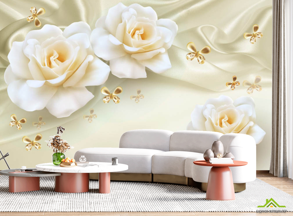 выбрать Фотошпалери 3Д троянди Жовті Каталог фотошпалер на стіну