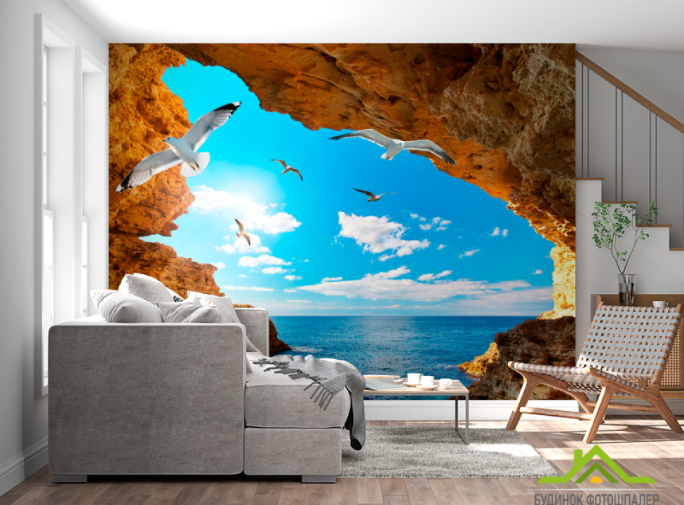 выбрать Фотошпалери Ущелину з птахами Каталог фотошпалер на стіну