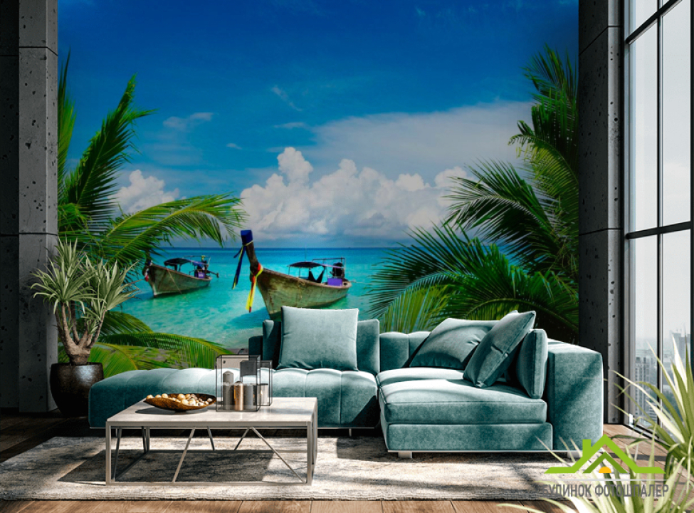 выбрать Фотообои Мальдивские лодки Каталог фотообоев на стену