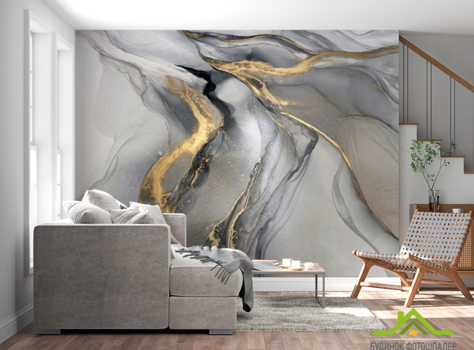 выбрать Фотообои флюид с золотом Фотообои Fluid art на стену