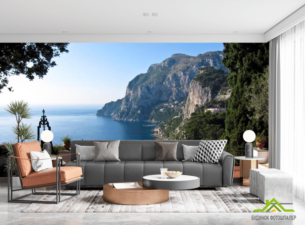 выбрать Фотошпалери Балкон і морський вид Каталог фотошпалер на стіну