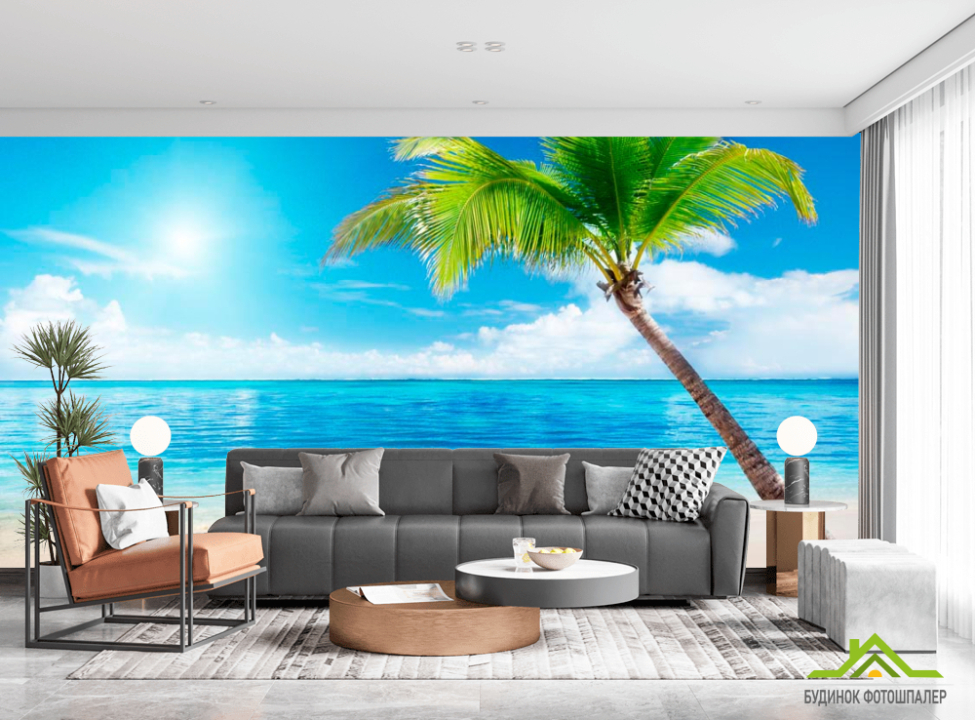 выбрать Фотообои Пляж, пальма, штиль Фотообои Море на стену