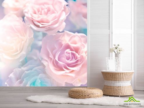выбрать Фотообои Розы цвета сирени Фотообои Фотообои Цветы: квадратная, фиолетовый ориентация на стену