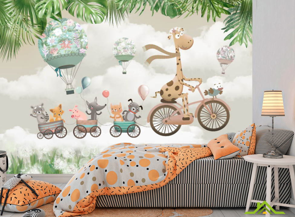 выбрать Фотошпалери Жирафик в тропічних листках Каталог фотошпалер на стіну