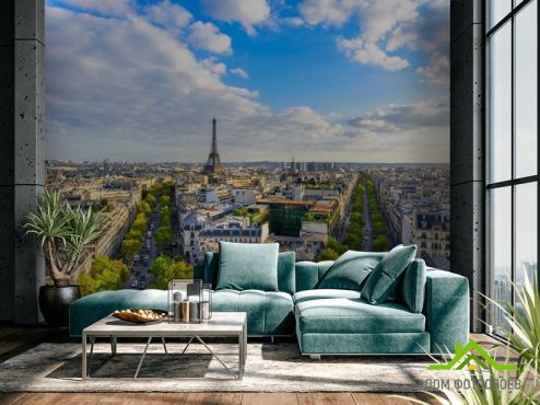 выбрать Фотообои лето в Париже Фотообои Фотообои Города: горизонталная, горизонтальная ориентация на стену