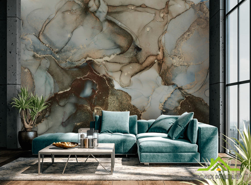 выбрать Фотошпалери флюїд в зелених тонах Каталог фотошпалер на стіну