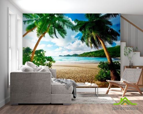 выбрать Фотообои  Пляж и пальмы Фотообои Пляж на стену
