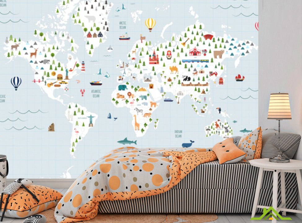 выбрать Фотошпалери Дитяча карта Каталог фотошпалер на стіну