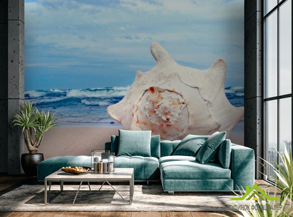 выбрать Фотообои Ракушки на фоне моря Фотообои Море на стену