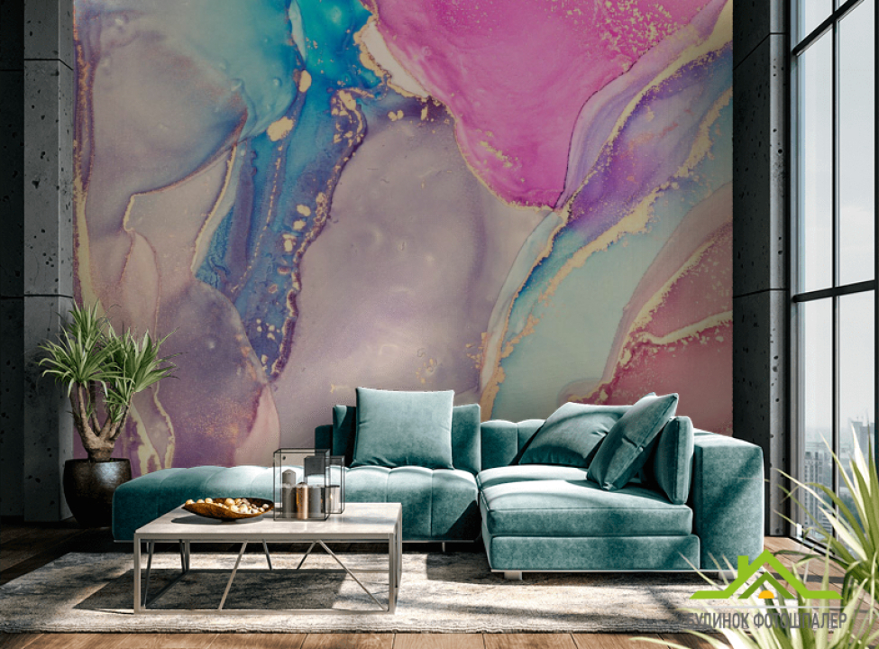 выбрать Фотошпалери Яскравий різнокольоровий флюїд Каталог фотошпалер на стіну