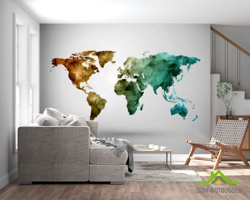 выбрать Фотошпалери 3Д карта світу Фотошпалери карта Світу на стіну
