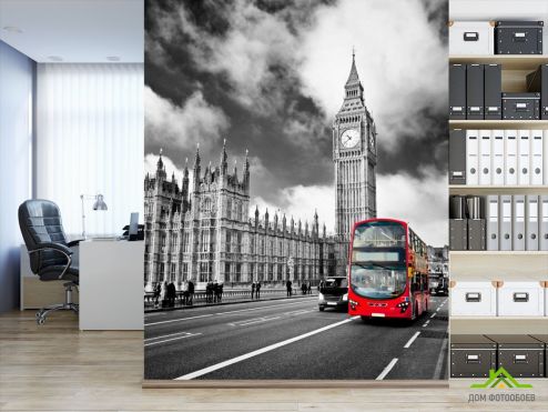 выбрать Фотообои Автобус в лондоне Фотообои, цвет: «вертикальная» на стену