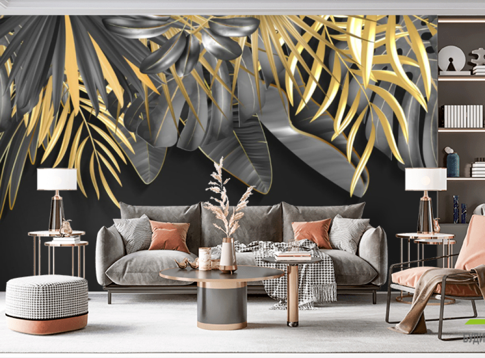 выбрать Фотошпалери золоте листя Каталог фотошпалер на стіну