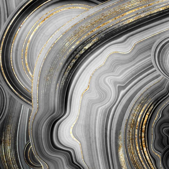Фотообои Тёмный мрамор с золотом