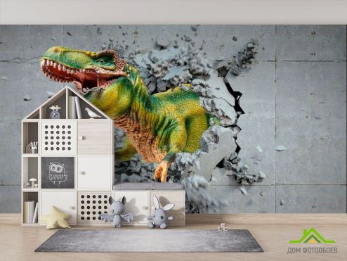 выбрать Фотообои Динозавр 3Д Фотообои, цвет: «» на стену