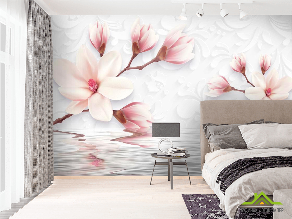 Фотообои 3d магнолия